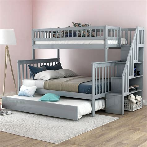 Bunk bed trundle - THREE beds in the floorspace of one. The original and best amazing space saving solution! Unique and FUN ctional sleeping solution for any occasion or guest! Single Bunk Beds and King Single Bunk Beds with handy trundle bed as an extra sleeping or storage solution. Available online or in store - great range of timber and white combinations.